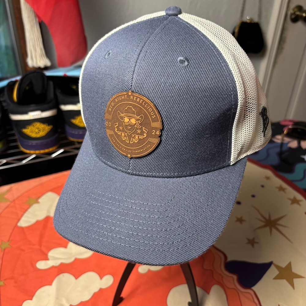 Branded Bills Essential 300 Trucker Hat Blue Mens Red Right Rebellious Snapback